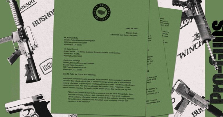 Gun Group Seeks Federal Probe of Industry’s Secret Sharing of Data — ProPublica