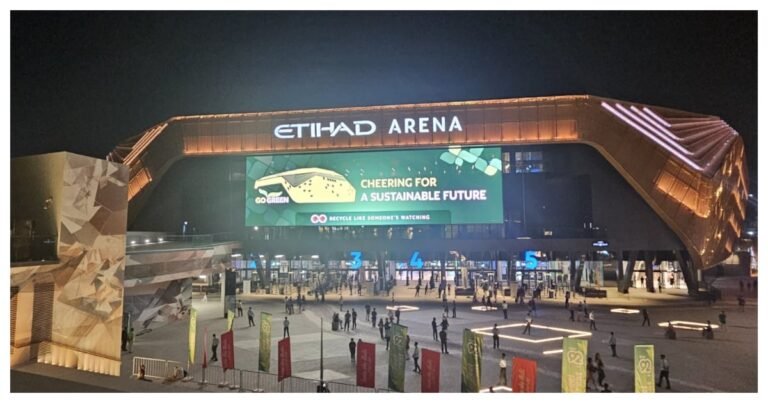 How did the Etihad Arena become a leader in sustainability? How did the Etihad Arena become a leader in sustainability?