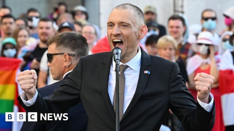 After five years in jail, opposition figure Tikhanovsky speaks out