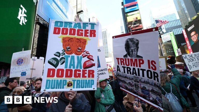 No Kings protests across US kick off with National Guard on standby