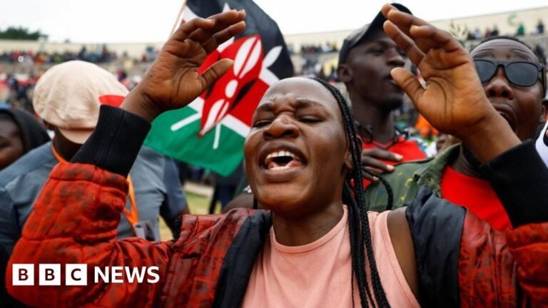 Thousands of Kenyans gather in Nyayo Stadium for state funeral in Nairobi Thousands of Kenyans gather in Nyayo Stadium for state funeral in Nairobi