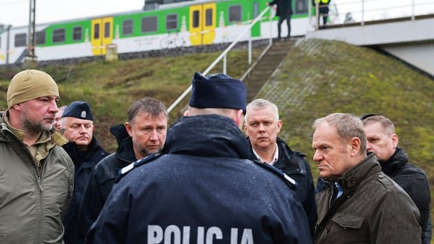 Poland says explosive device detonated on train route between Warsaw and Ukraine border Poland says explosive device detonated on train route between Warsaw and Ukraine border