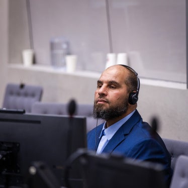Khaled Mohamed Ali El Hishri appeared before Pre-Trial Chamber I of the International Criminal Court in The Hague, Netherlands, December 3, 2025.