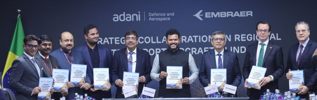 Embraer and Adani sign MoU for regional aircraft manufacturing in India