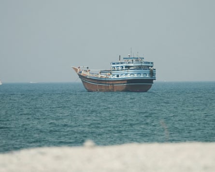 A vessel at the strait of Hormuz
