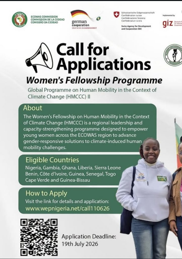 Call for Applications: ECOWAS Women's Fellowship Programme 2026