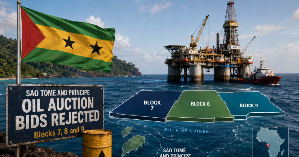 São Tomé rejects bids from Brazil’s Petrobras and Nigeria’s Oranto after generous offshore oil auction fails to attract enough competition