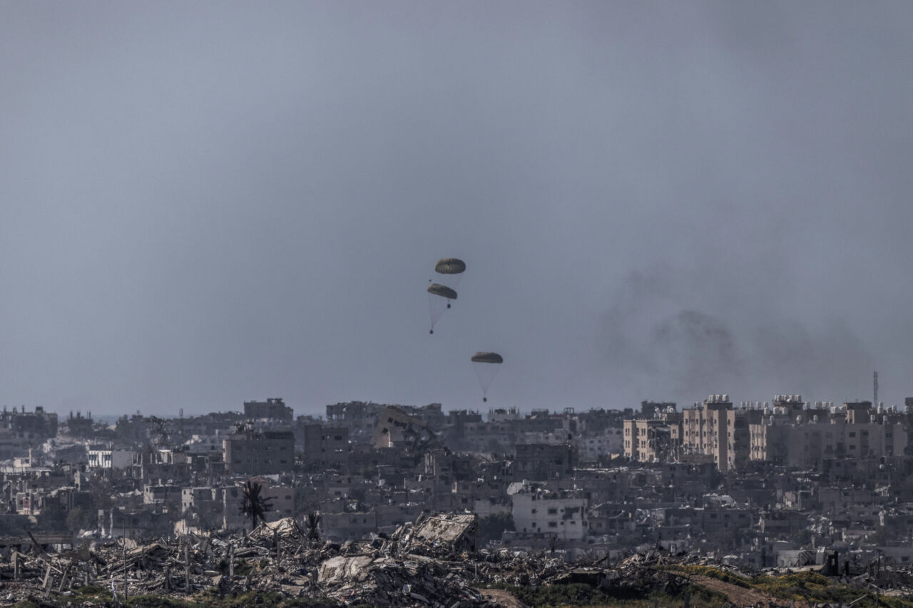 Humanitarian supply airdrops to Gaza in March.