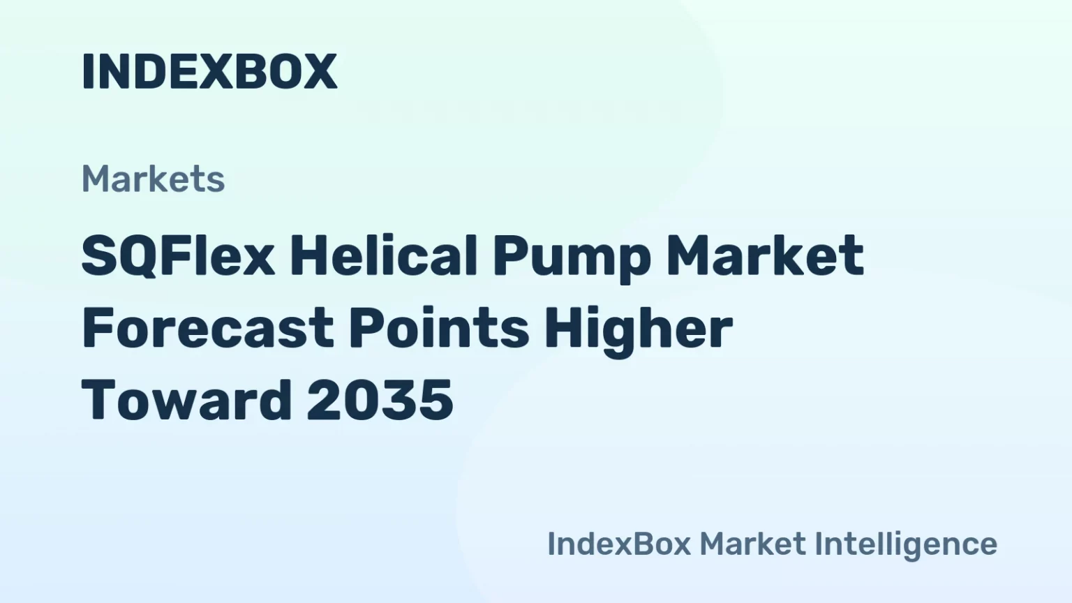 SQFlex Helical Pump Market Growth Outlook to 2035: Solar-Powered Water Access and Iot Integration Fuel Demand – News and Statistics SQFlex Helical Pump Market Growth Outlook to 2035: Solar-Powered Water Access and Iot Integration Fuel Demand – News and Statistics